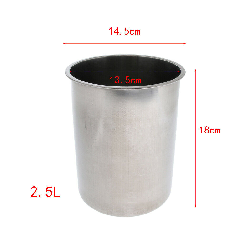2PCS 2.5L Thickened Stainless Steel Champagne Ice Bucket Wine Cooler Chiller