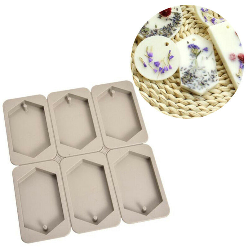 DIY Silicone Tablets Molds Hanging Ornaments Wax Molds Flower Soap MoldBDAU