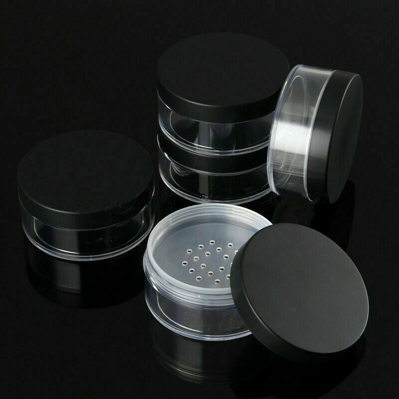 50g  Refillable Plastic Loose Powder Jar Sifter Empty Cosmetic Makeup Container