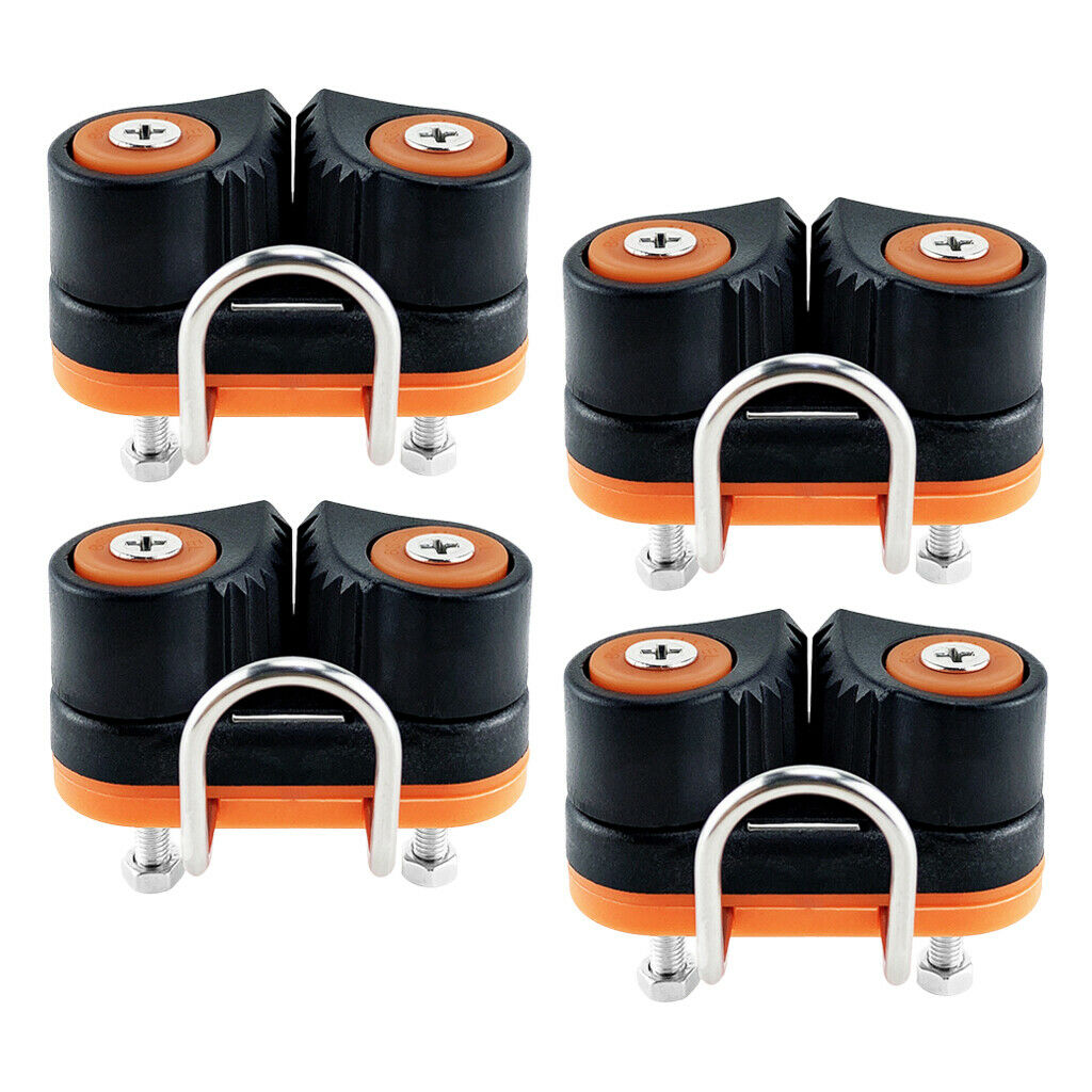4pcs Composite 2 Row Ball Bearing Sailboat Cam Cleat Kayak Anchor Cam Cleat