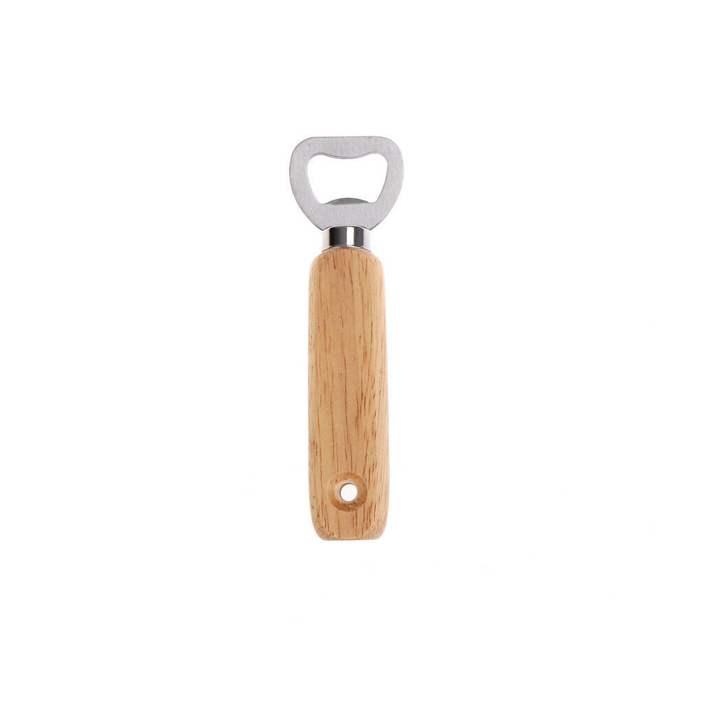 Wood Handle Bartender Bottle Opener Wine Beer Soda Glass Opener Kitchen Nice