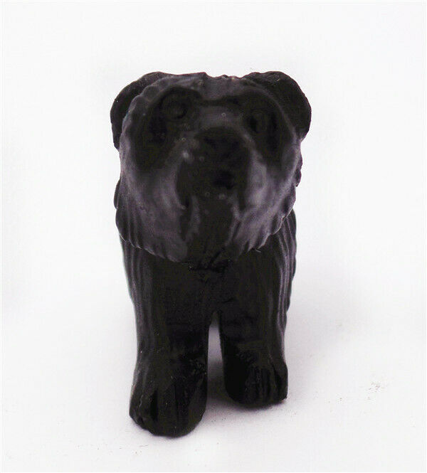 51x34x19mm Black Obsidian Carved Bear Decoration Statue Home Decor Gift HH7741