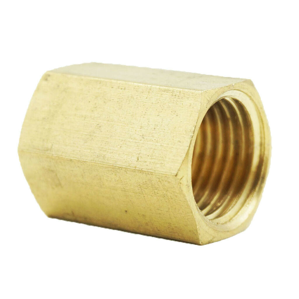 1/2 Inch Brass Barbed Double End Female Threaded Coupler Connector Adapter