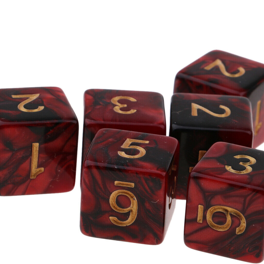 20 Pieces of 6 Sided Game Dice, 16mm Dice for Math Teaching / Games