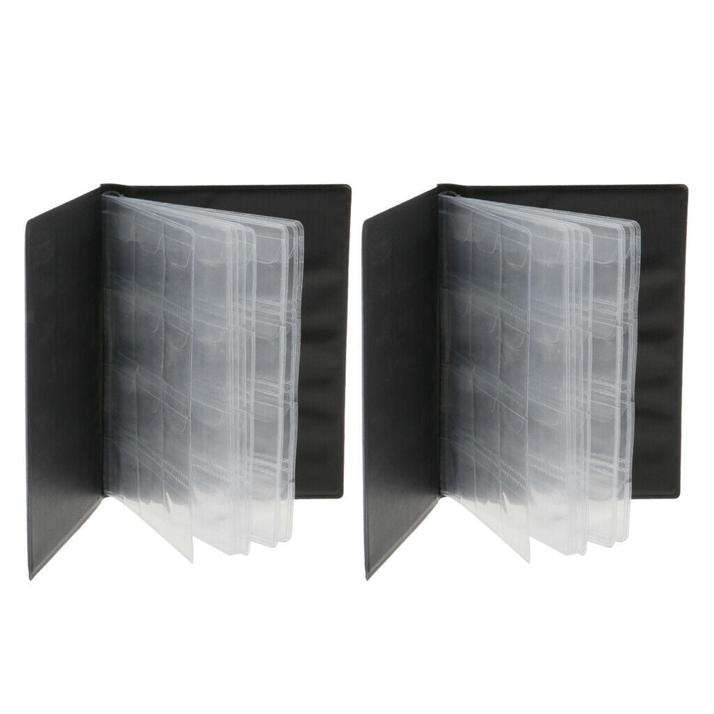 2pcs 120 Grids Coin Storage Album Commemorative Coin Currency Collector Book