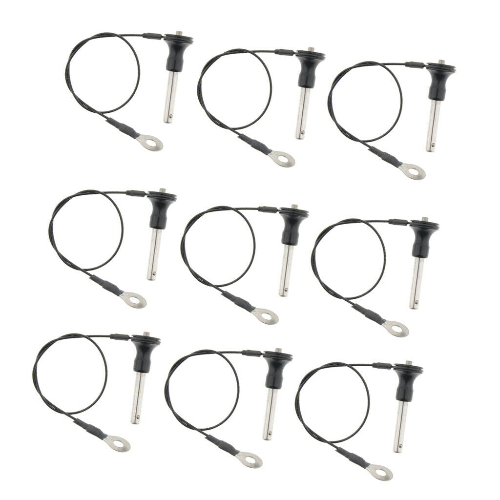 9 lot Ball Lock Pins Push Button Shank Stainless Steel Release Ball Pin 20mm