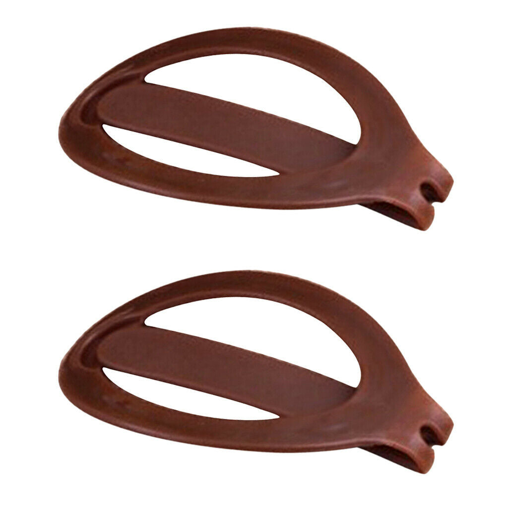 2 Pieces Women Plastic Hair Updo Clip Bun Maker Barrette - Brown, as described