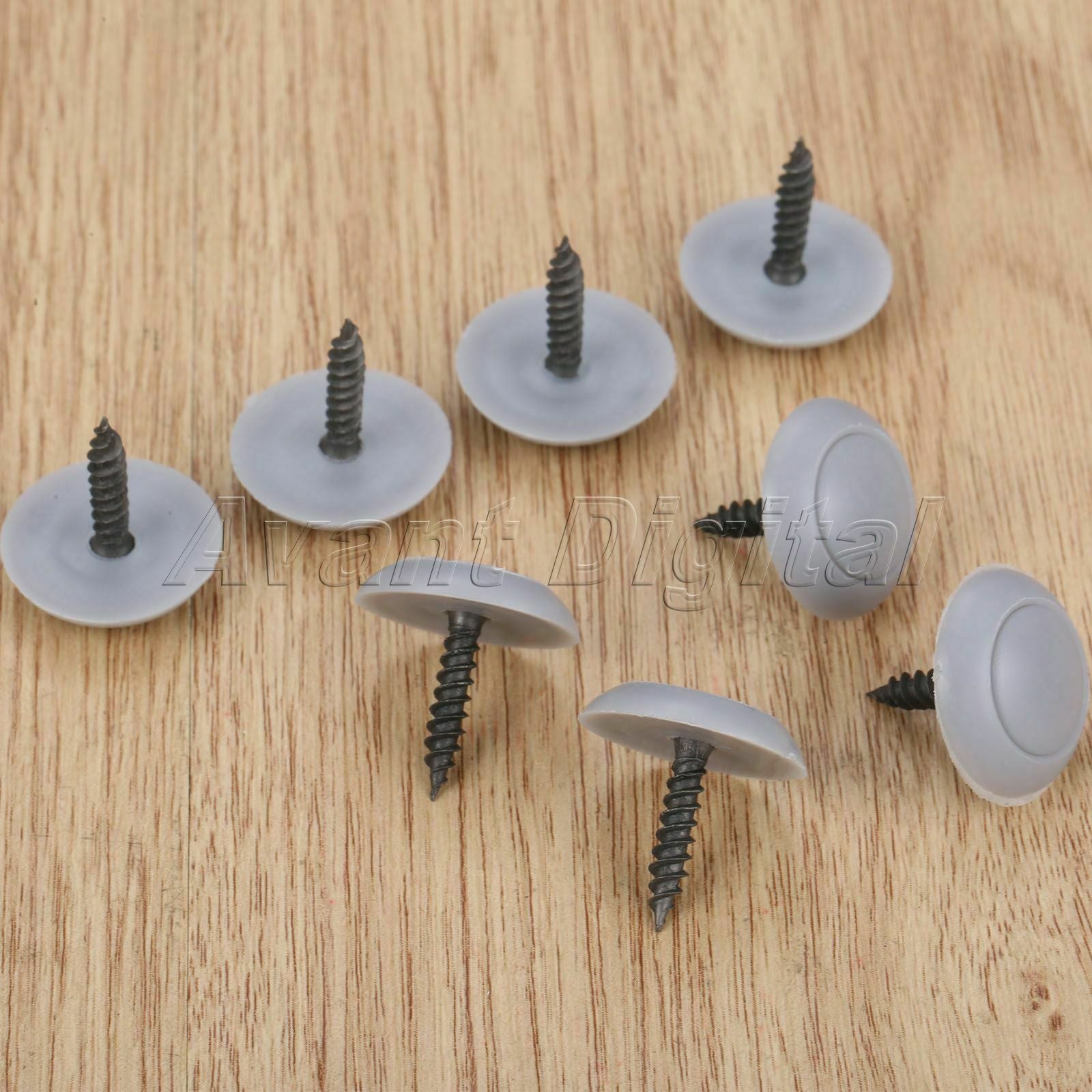 50x Auto Plastic Fasteners Roof Button Snap Screws Retainer Rivets Grey Dia 20mm