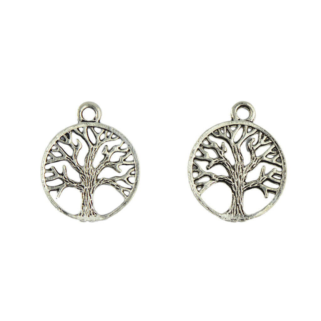 30Pcs Tree of Life Charms Pendant Beads Jewellery Making Loose Beads DIY