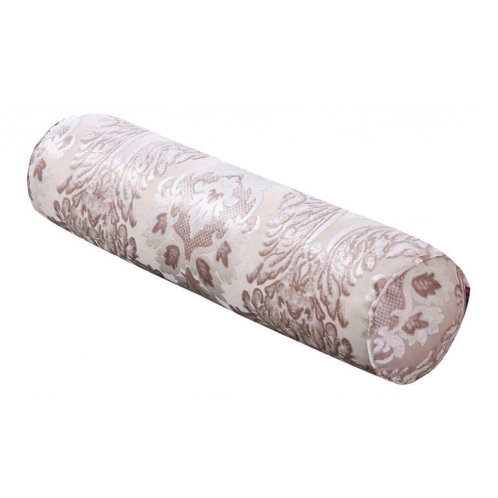 2 lot Long Neck Roll Pillow Round Lumbar Support w/Removable Cover Washable