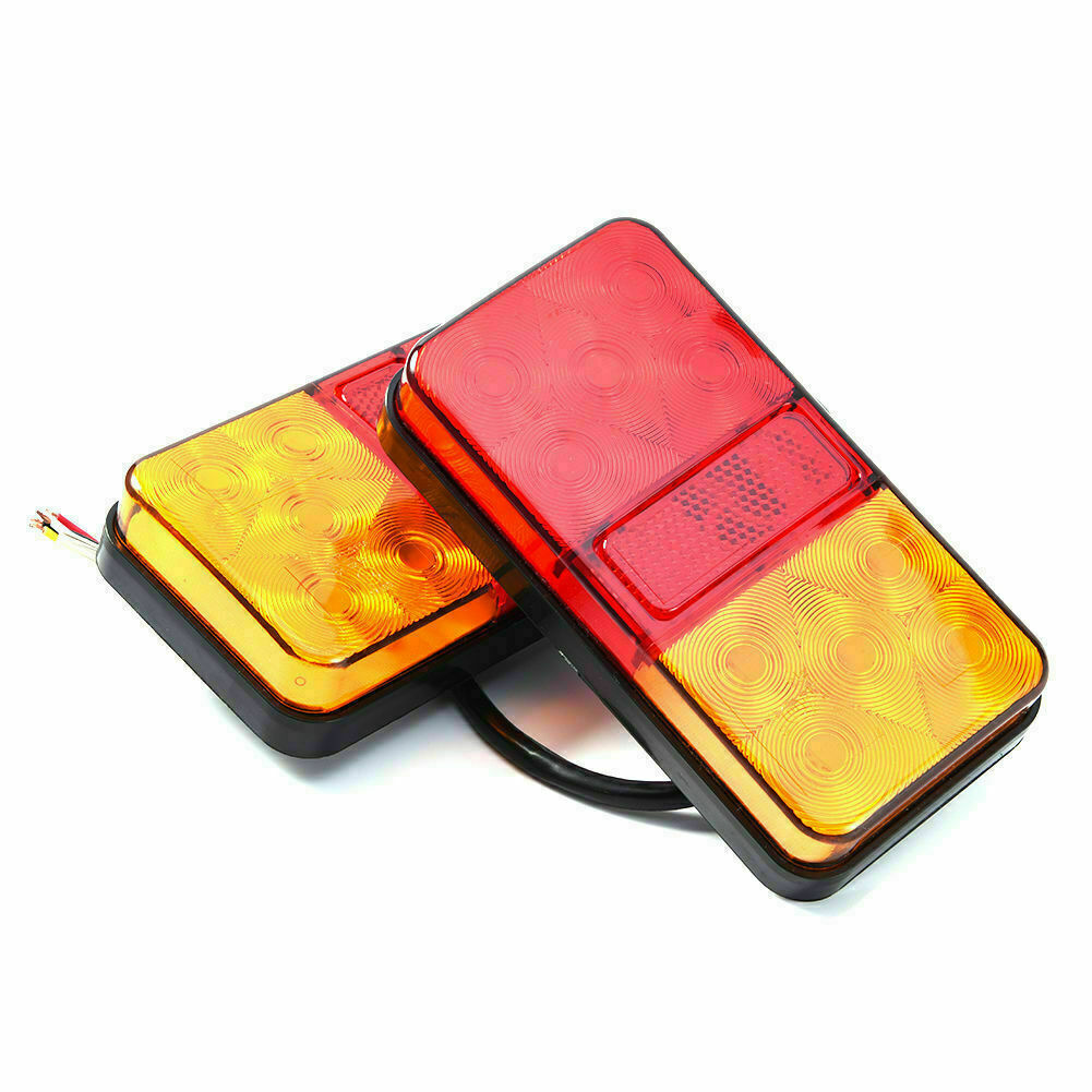 2x LED Waterproof Tail Lights Kit RV Camper Trailer Truck Rear Turn Signal 12V