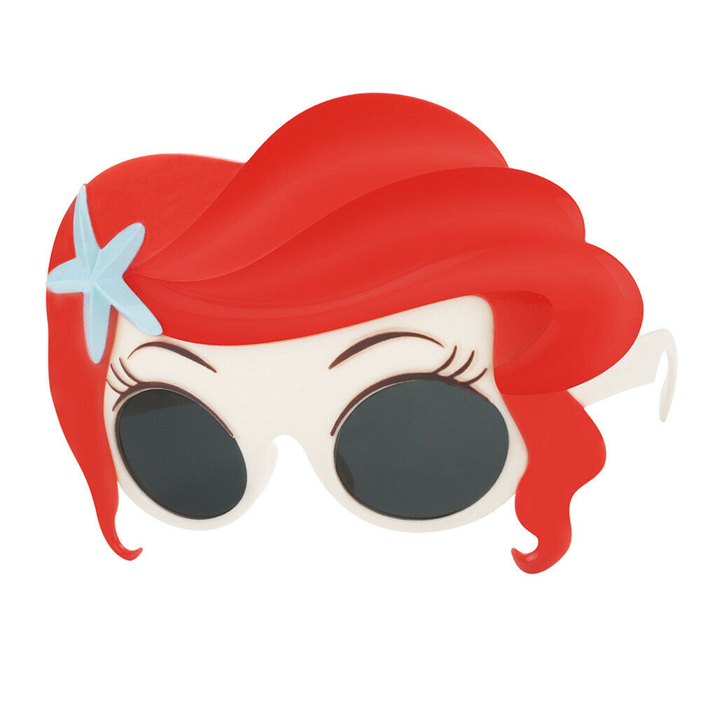 Red Hair Mermaid Glasses Party Favors, Photo Booth Props Ocean Pool Party