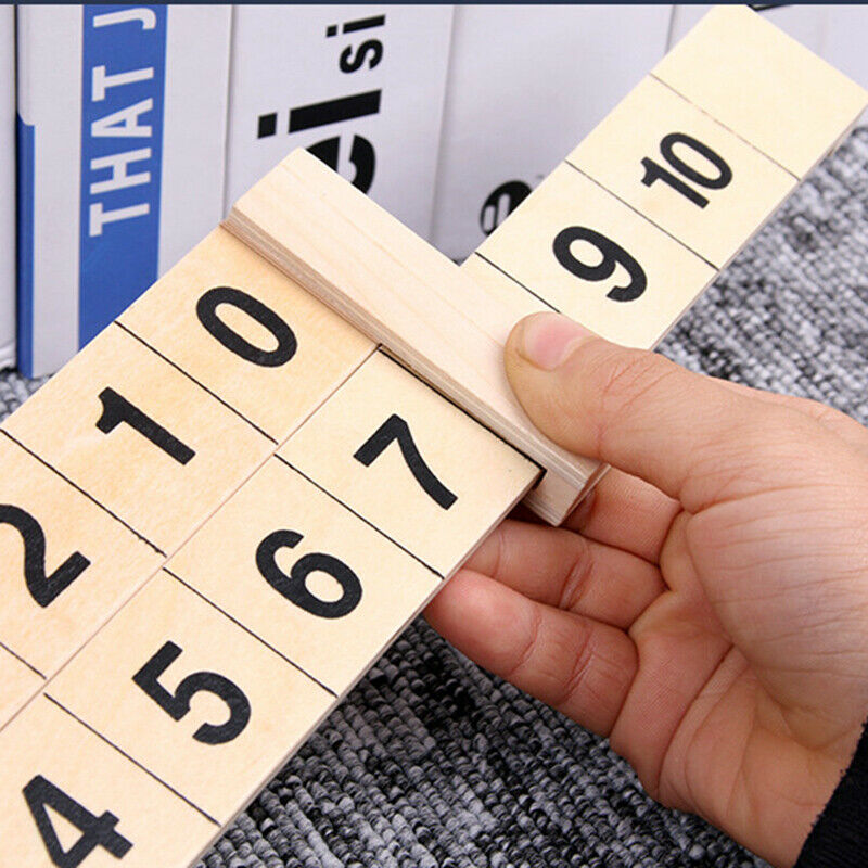 Wooden Math Arithmetic 1-10 Addition Subtract Learning Ruler Kids Education  TL