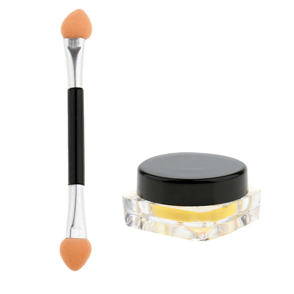 1g Temperature Color Change Nail Polish Pigment Dust Powder+Brush Yellow
