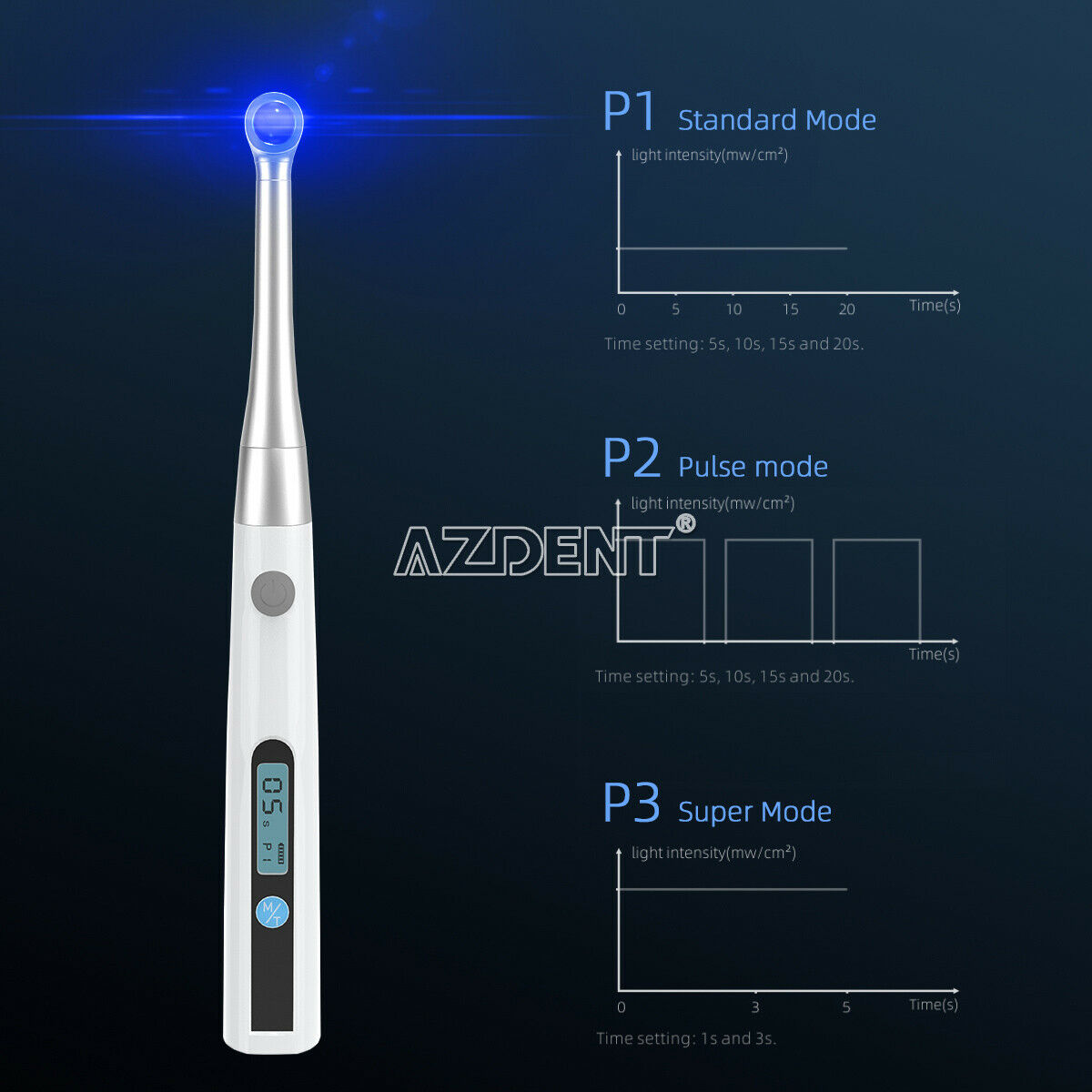 Dental Light Cure Lamp Cordless metal head LED 1S Dental Curing Light