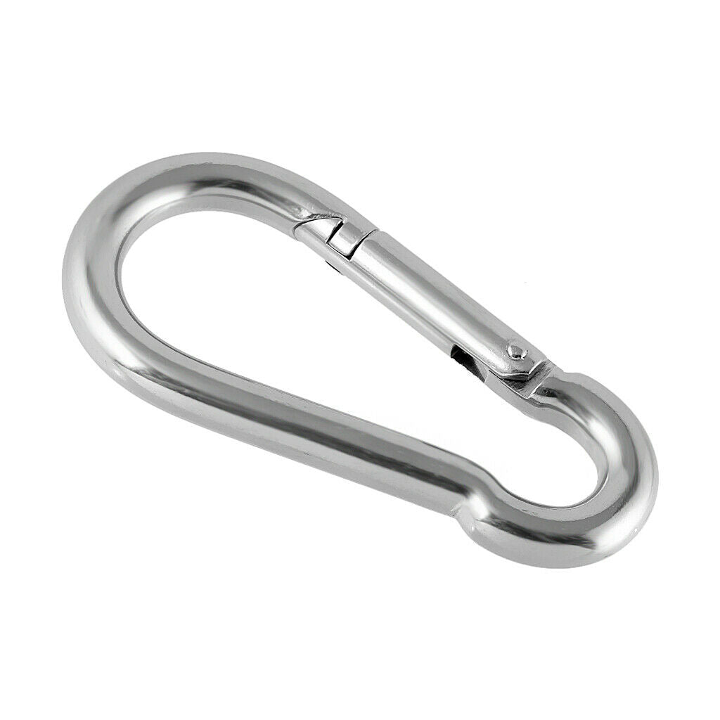 2X Camping Climbing 304 Stainless Carabiner Clip Snap Hook Quick Hitch-7