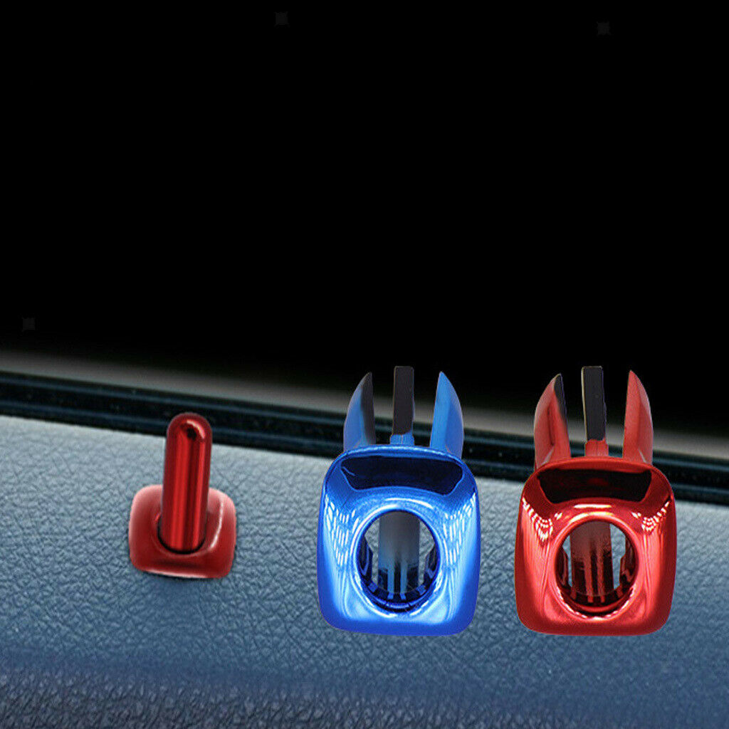 Car Door Window Pin Locking Knob Button Cover Trim for BMW F10 F18 Blue+Red