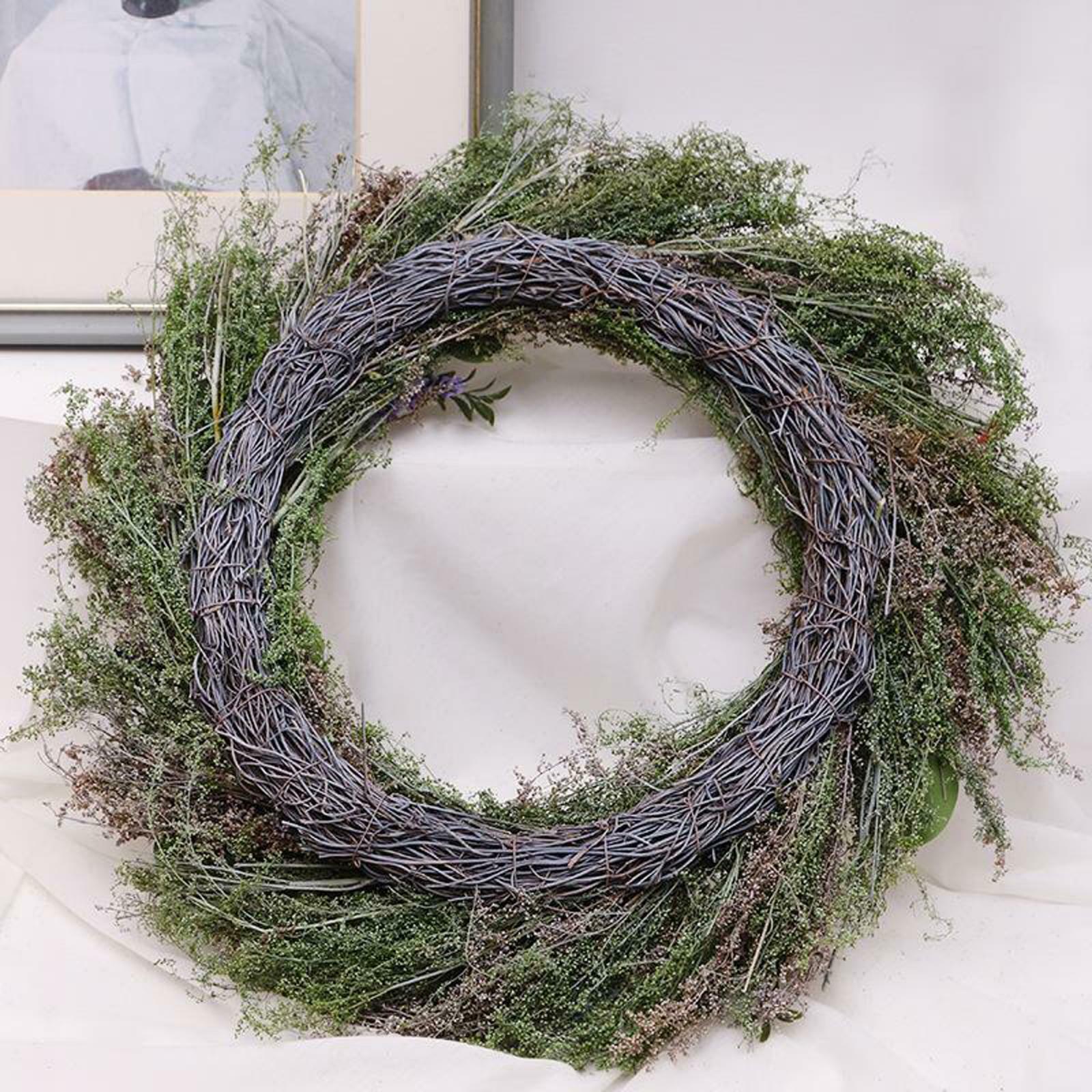 Handmade Hanging Artificial Lavender Flower Wreath Wall Garland Home Decor