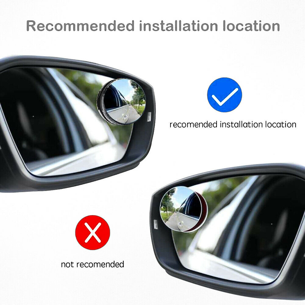 2x Blind Spot Mirror Car Motorcycle Motorbike Taxi 50mm Towing Rear View Mirror