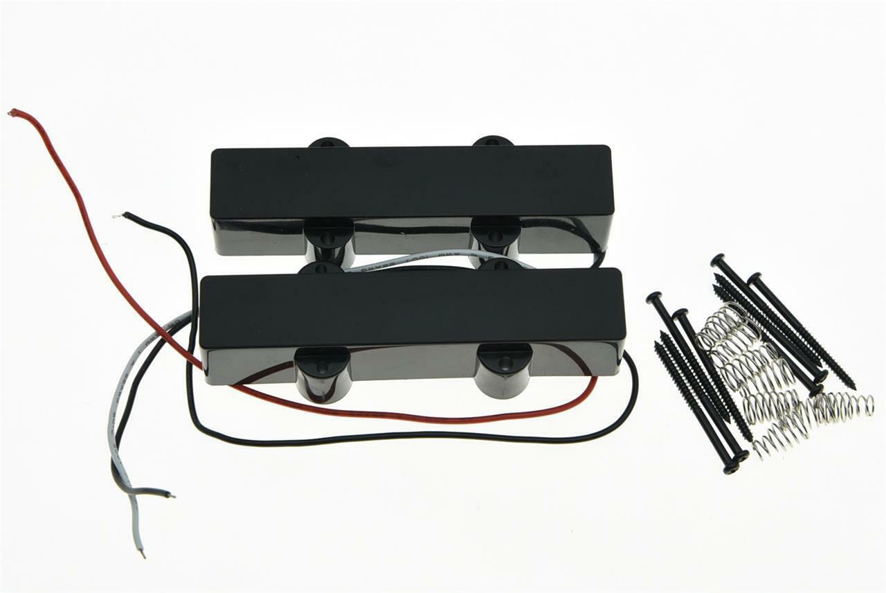 Black Closed J Bass Neck Bridge Pickup Bass Pickups Set for 4 String Jazz Bass