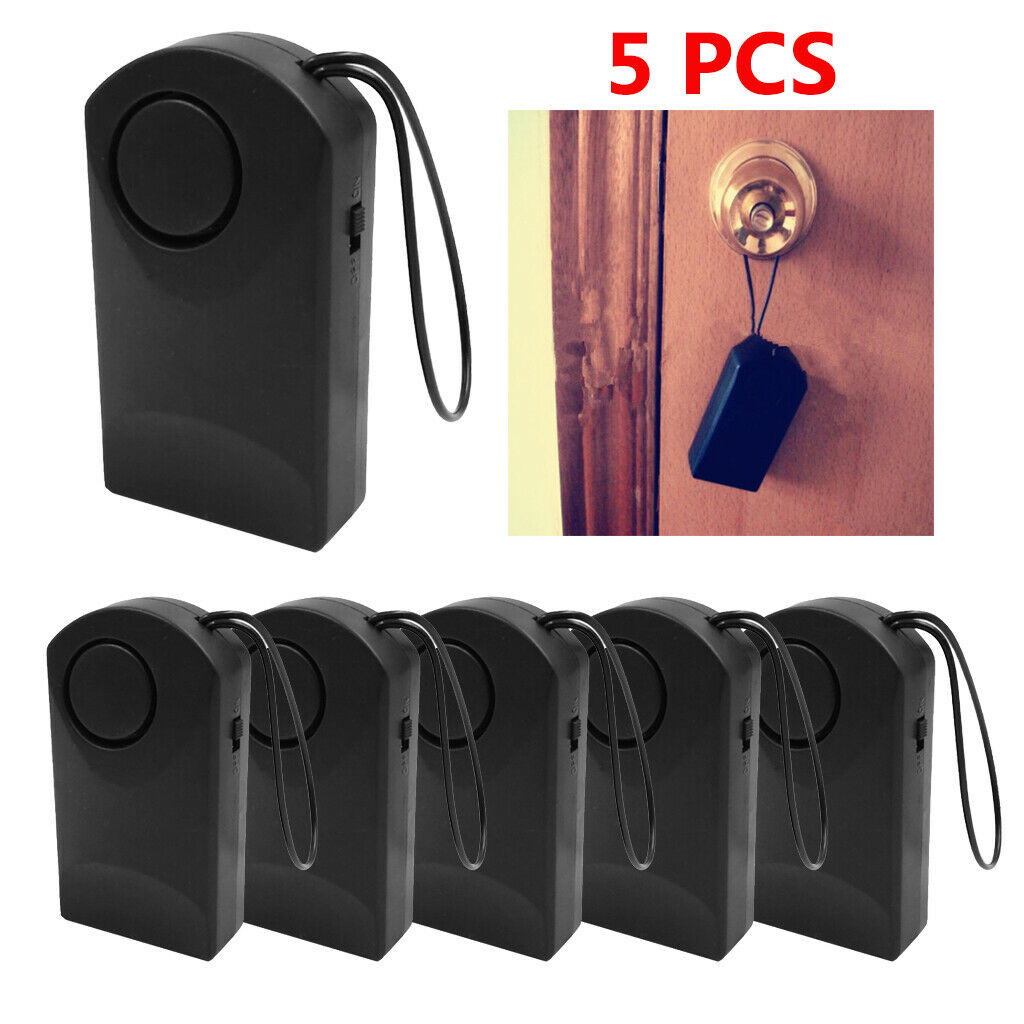 5x Door Security Alarm System Sensor Battery Operated for Home Hotel Dorm