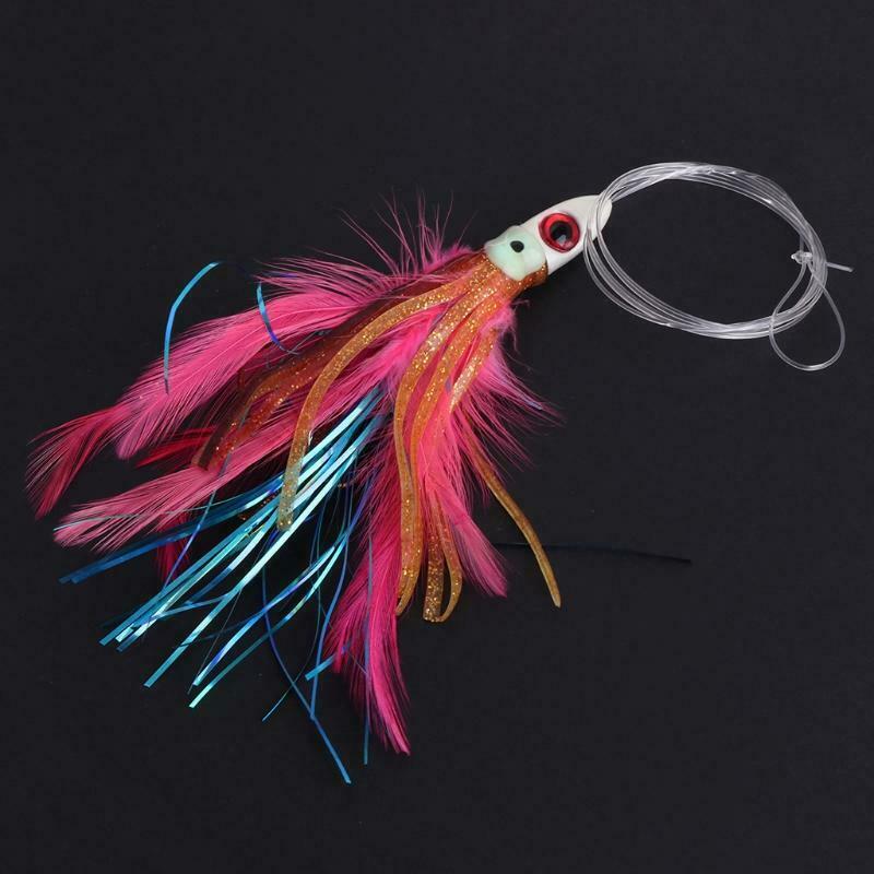 Fishing Bait With Lead Head Line Feather Lure Octopus Trolling Skirt Accessories