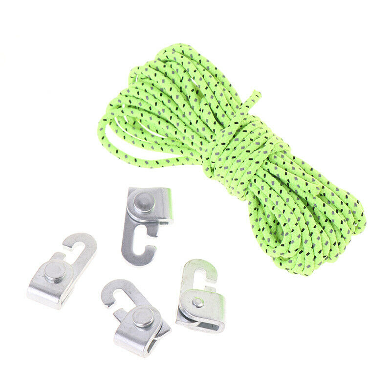 4pcs Automatic Lock Hook With 6M Rope Knot For Binding Hanging Fix KX