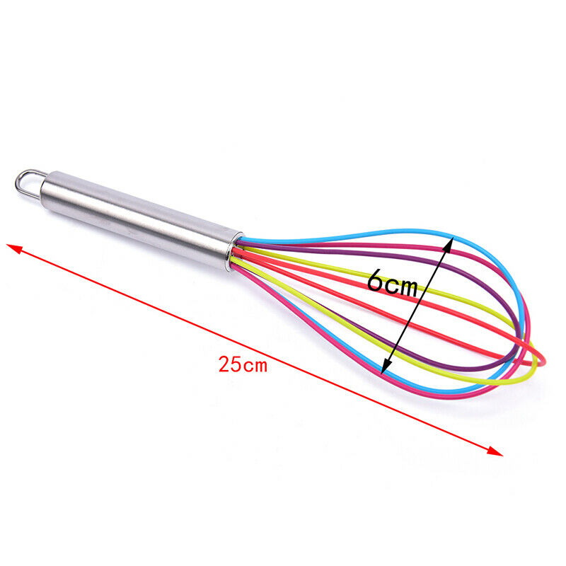 1PC Whisk Mixer Egg Beater Silicone Egg Beaters Kitchen Tools Hand Egg Mi.l8