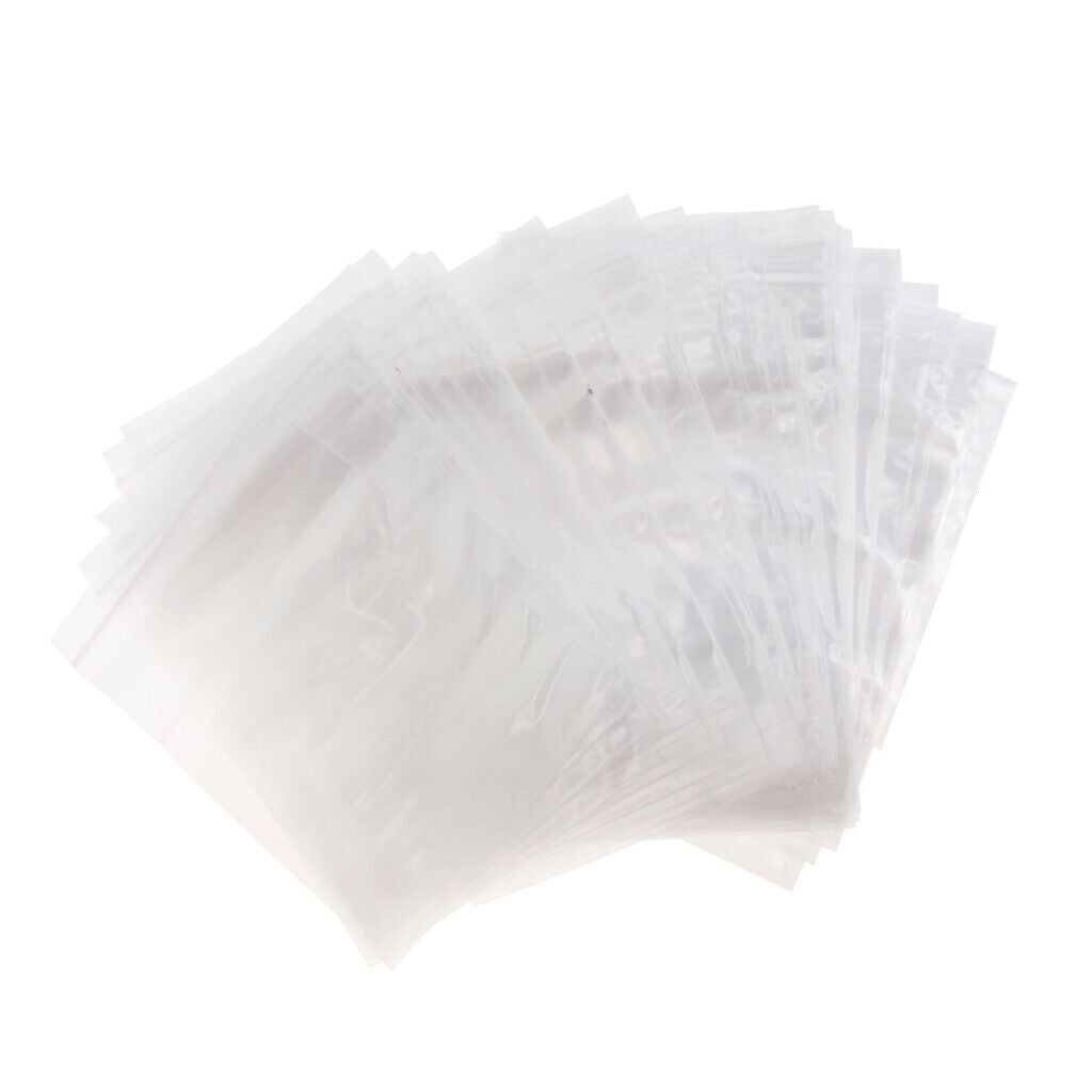100 Pieces Clear Grip Seal  Bag Self Seal Resealable Bags 11Ã—16cm