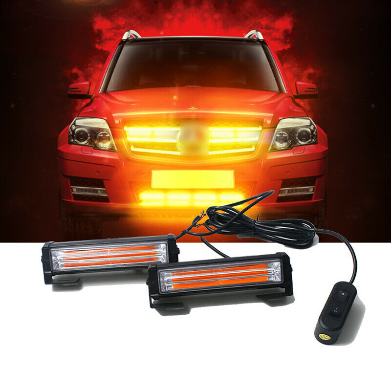 12-24V Car Grill Light SUV Working Lamp Daylight Truck Amber Lighting Aluminum