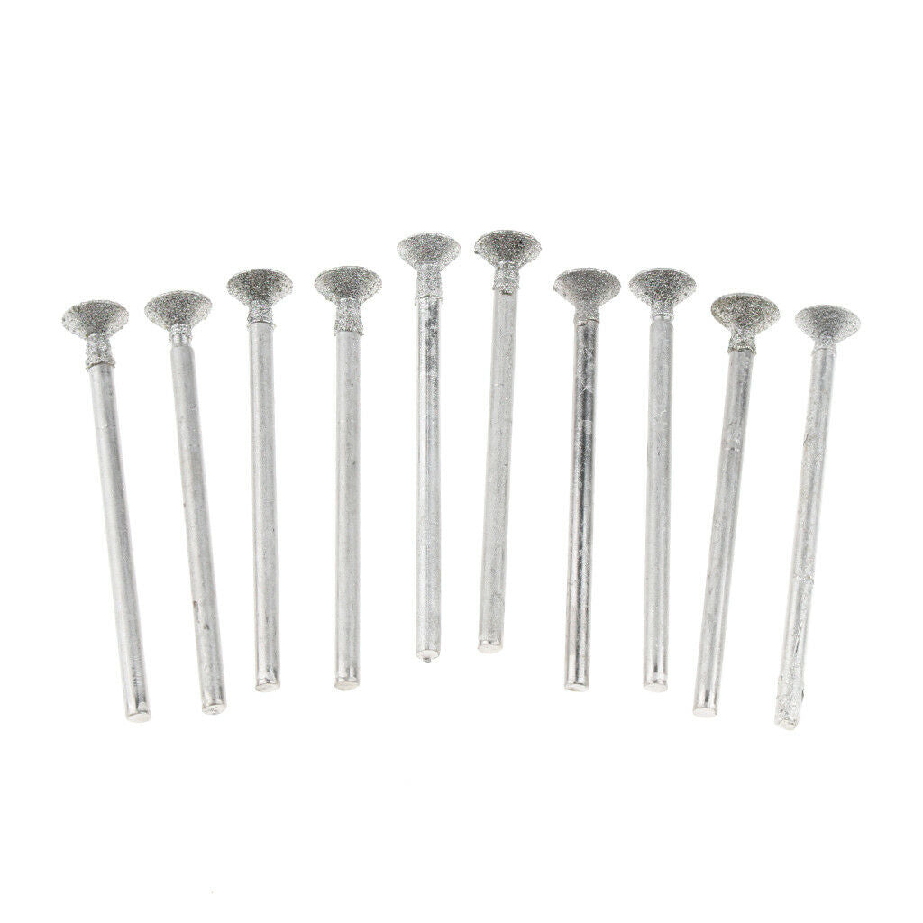 10 Pcs Φ6mm Thin Disc Type Professional Diamond Engraving Burrs Bits