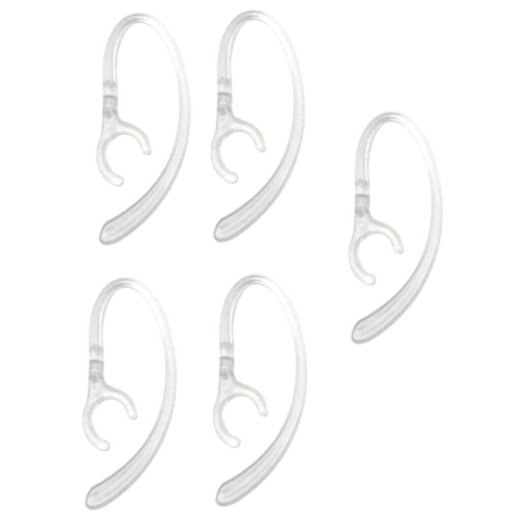 5 Pack Clear Replacement Bluetooth Headset Earhooks