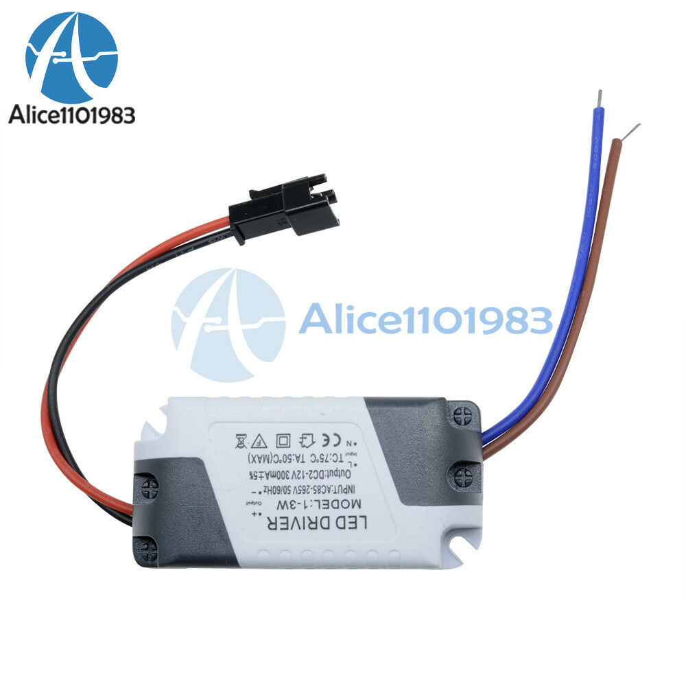 2PCS 3X1W AC 85V-265V to DC 12V LED Electronic Transformer Power Supply Driver