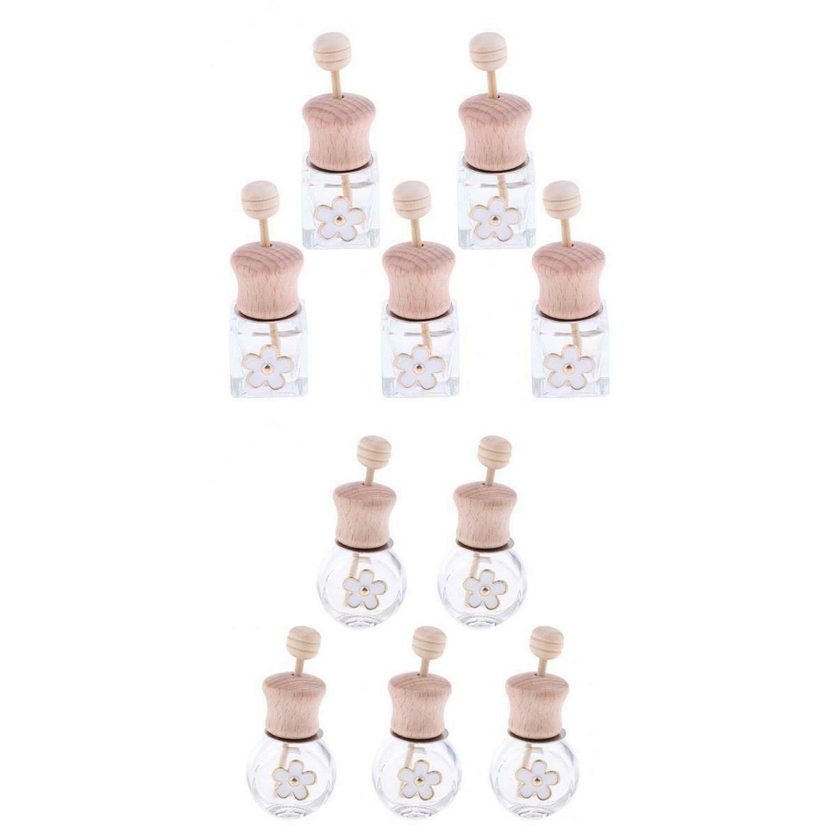 10 Pieces Refillable Car Decor Perfume Bottle Decorative Ornament 8ml 6ml