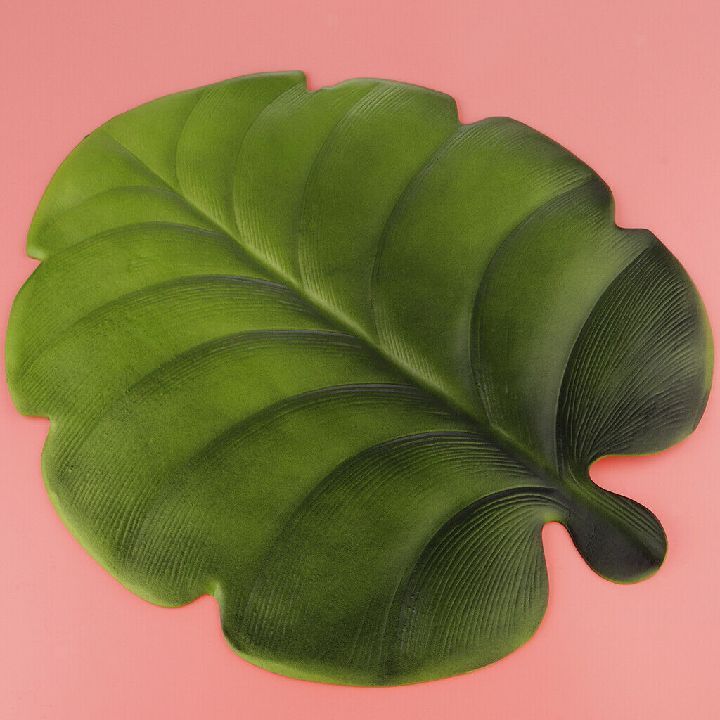 Artificial Monstera Leaves Tropical Palm Leaves Placemat Table Decoration B