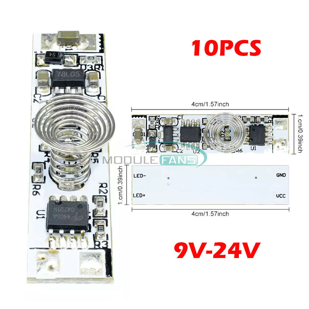 10PCS 30W Touch Switch Capacitive Touch Sensor LED Dimming Control Board 9V-24V