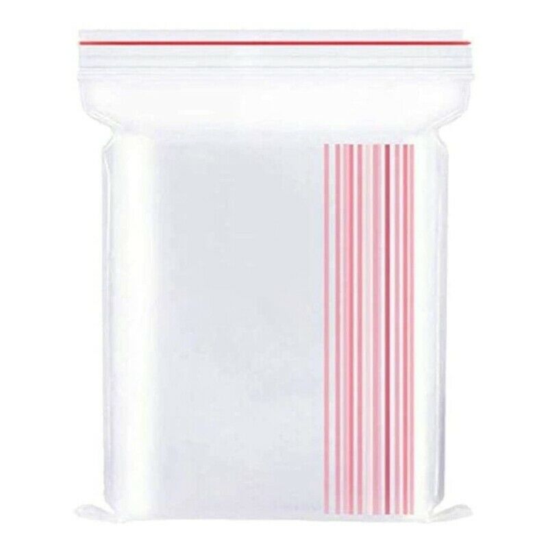 200 Grip Seal Bags Zipper Closure Bags Resealable Clear Plastic Food StorageA5G2
