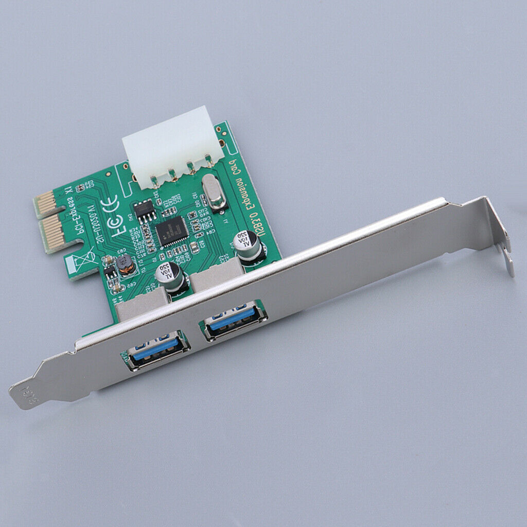 2-in-1 PCIE USB 3.0 Hub Controller Adapter Splitter, 5Gbps PCI Express Card
