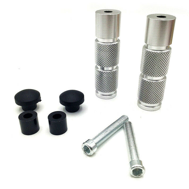 1 Pair Footrest Footpeg Foot Pedals CNC Aluminum for Motorcycle ATV Motorbike