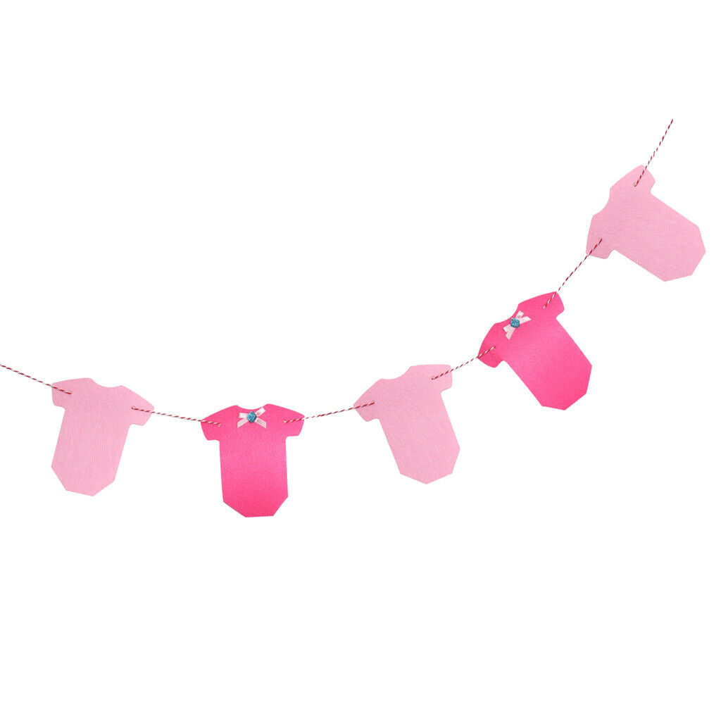 Clothes Banner Baby Shower Garland Birthday Party Home Hanging Decor 5 Flags