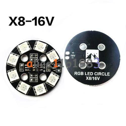 7 Color RGB LED Round Circle Board 5050 X8/ 16V for FPV RC Multicopter F17710