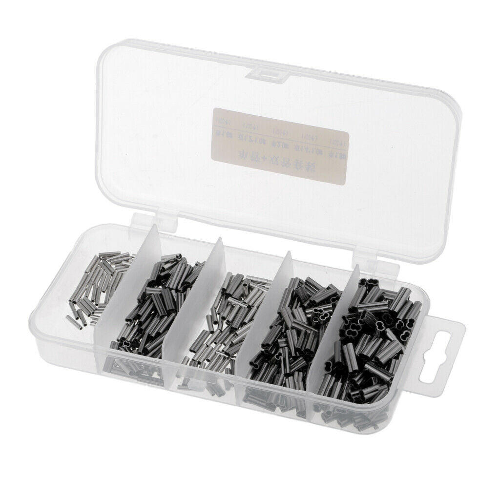 500Pcs/lot Fishing Crimps / Sleeves Copper Tube Fishing Connector Wire Trace