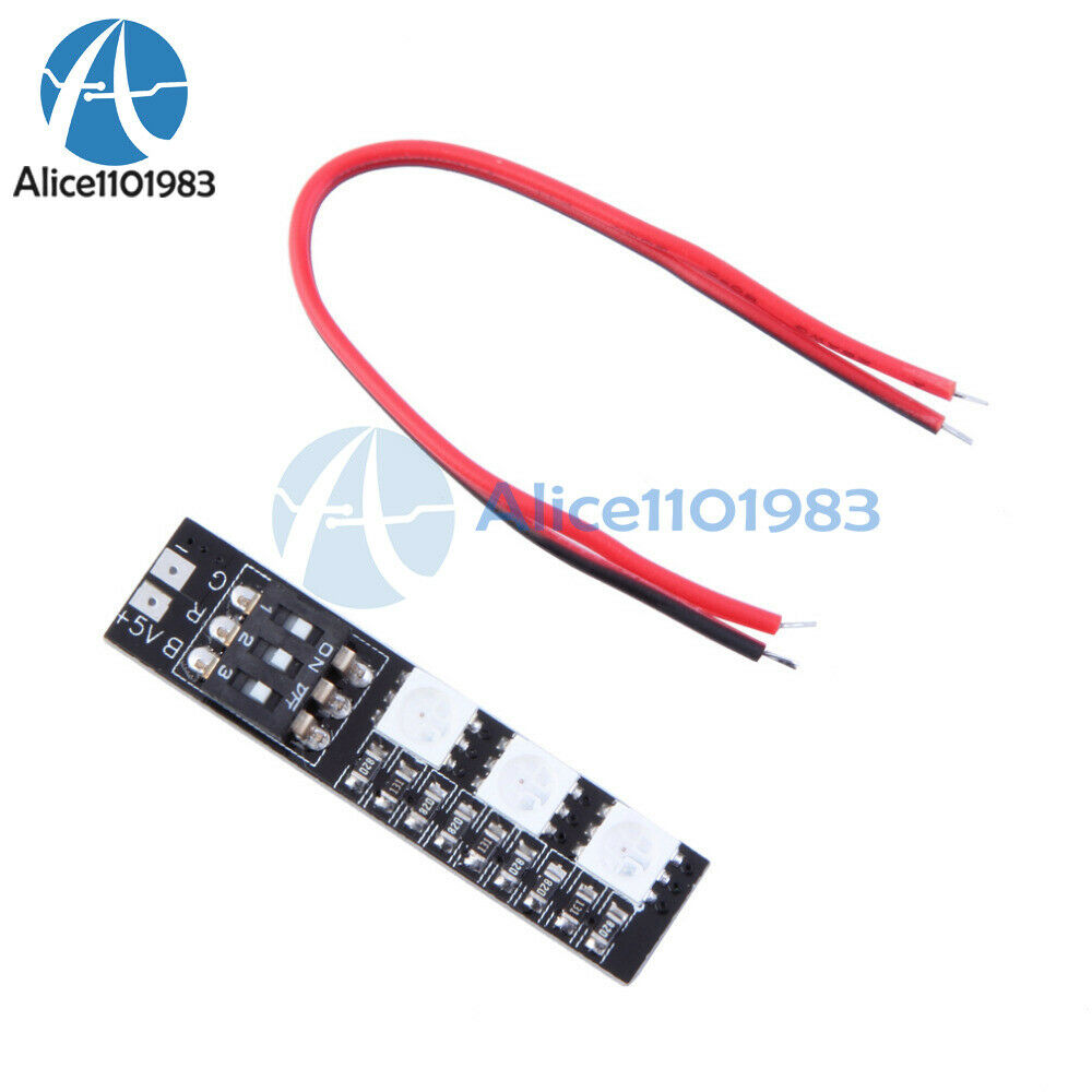 2PCS RGB 5050 3-LED Light  Board 5V 3S 4S 7 Colors Switch for RC 250 QAV250 FPV