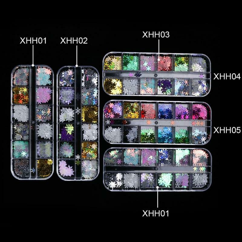 Glitter Snow Fireworks Christmas Foils Transfer Nail Supply Nail Decorations