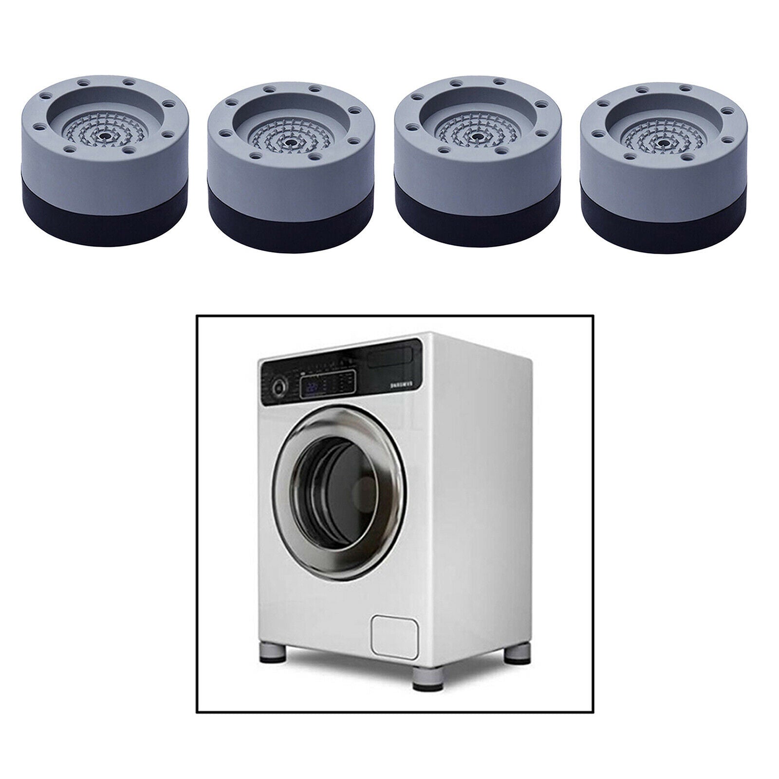 8Pcs Anti Vibration Pads Washer Dryer Machines Reduce Noise Walking 3.5cm