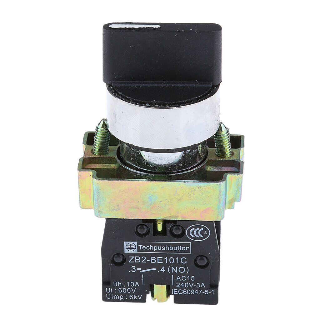 22mm 2NO 3 position rotary switch Self-locking switch