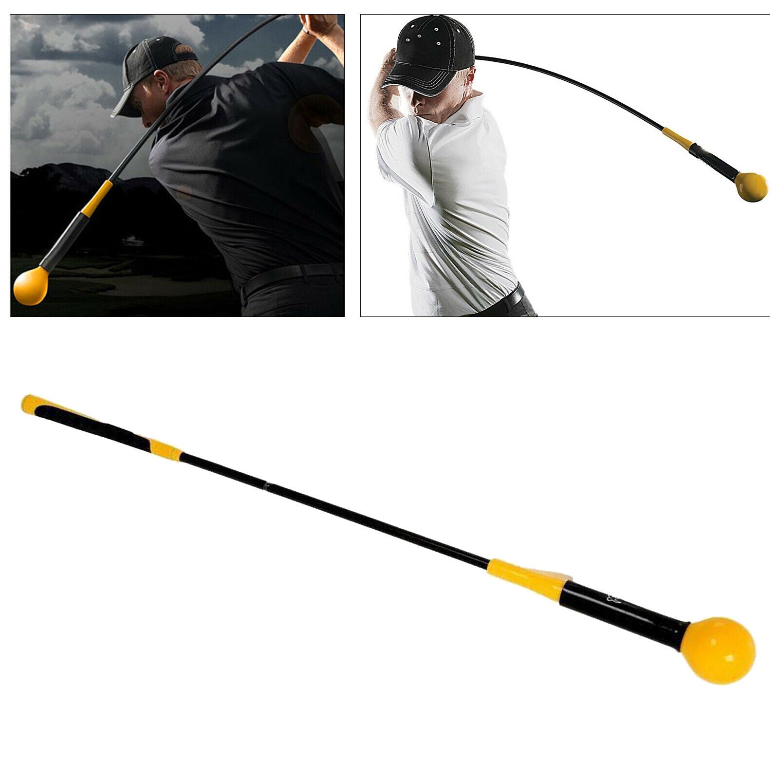 47" Indoor Golf Swing Trainer Whip Training Aid Whip Stick Golf Aid Practice