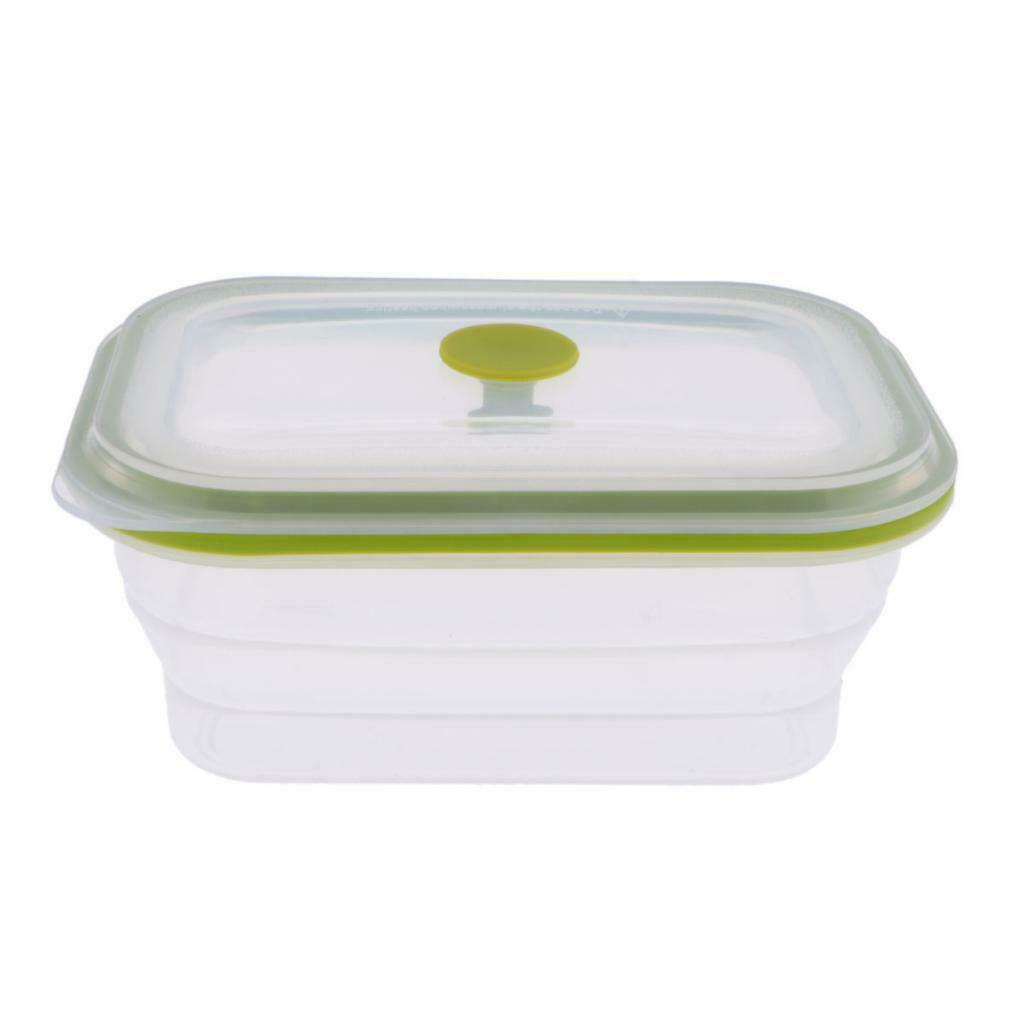 Portable Silicone Collapsible Food Storage Container Folding LunchBox 600ML