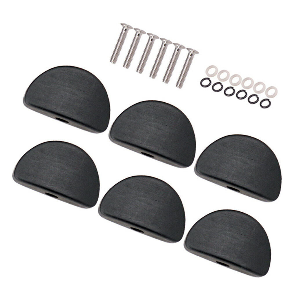 Perfeclan 6 X Guitar Tuning Peg Machine Head Semicircular Buttons Screw Seal