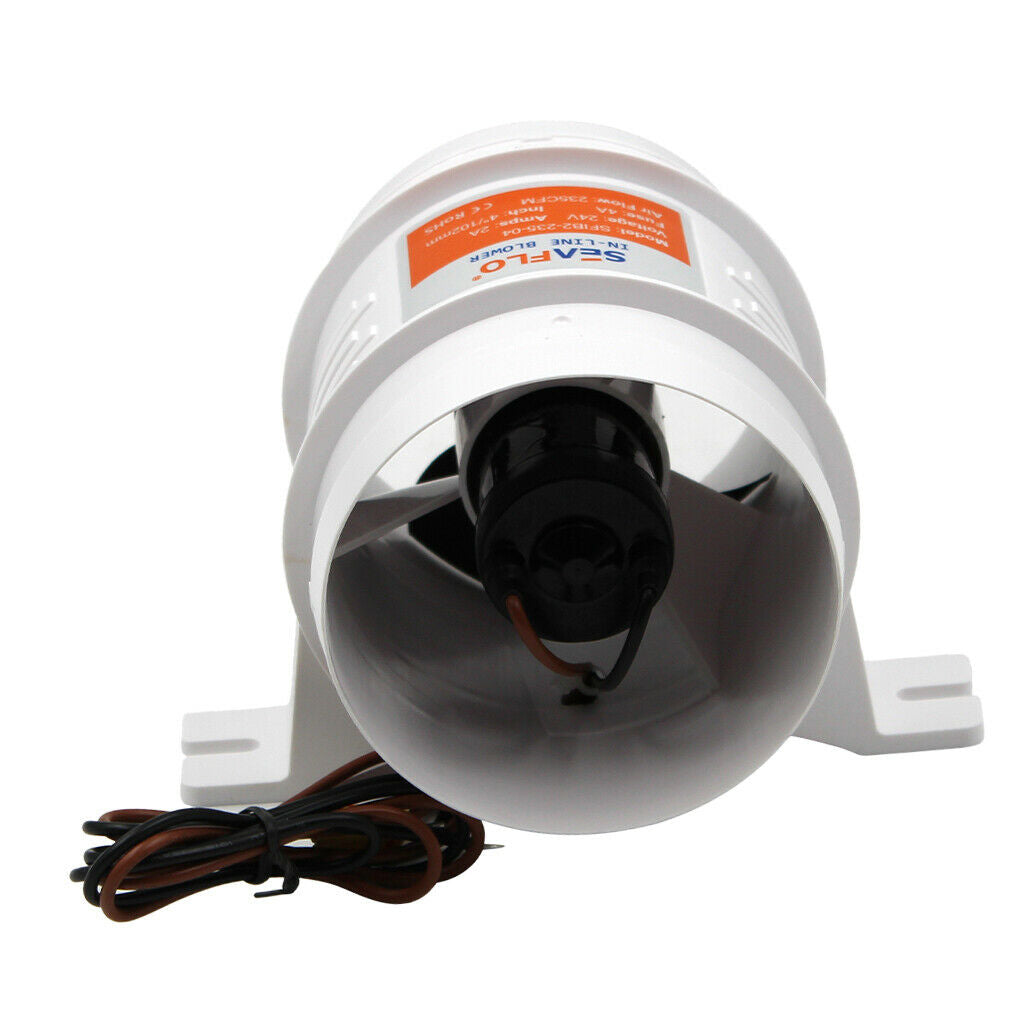 4" In-Line Marine Bilge Blower Fan 12V 235CFM Motorhome Caravan Ventilation